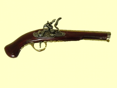 replica pistola antica canna corta oro