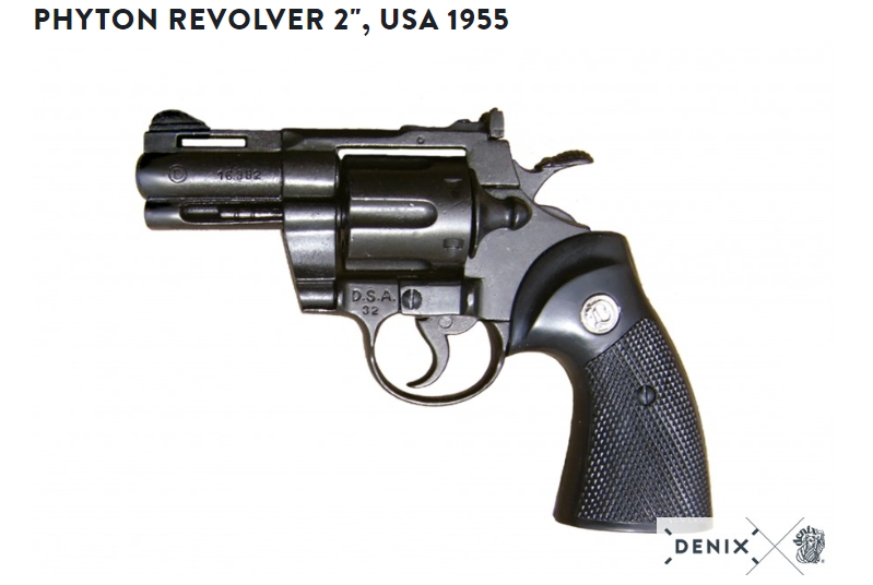 replica phyton revolver 8", usa 1955 canna corta
