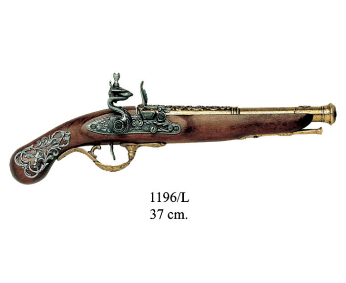 replica pistola inglese sec. xviii oro