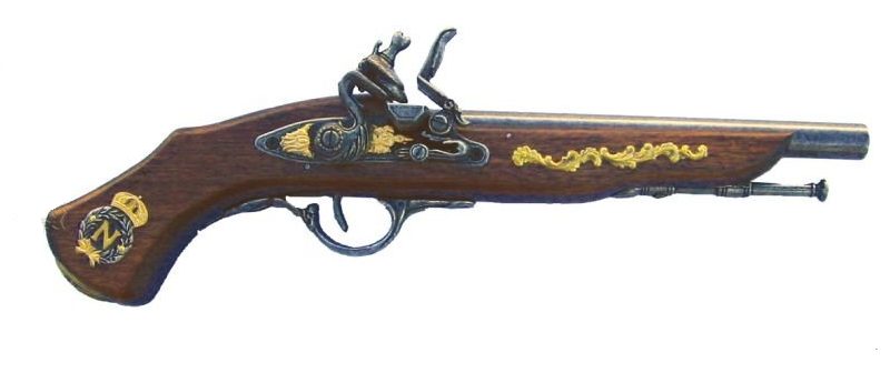 pistola antica replica francese sec. xvii