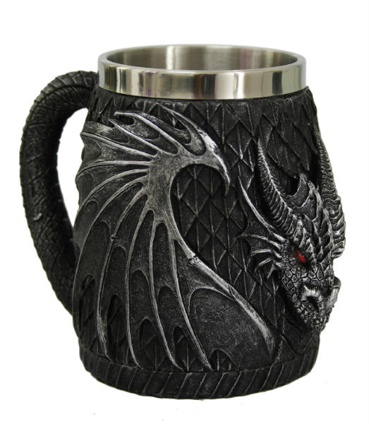 boccale gotico con drago