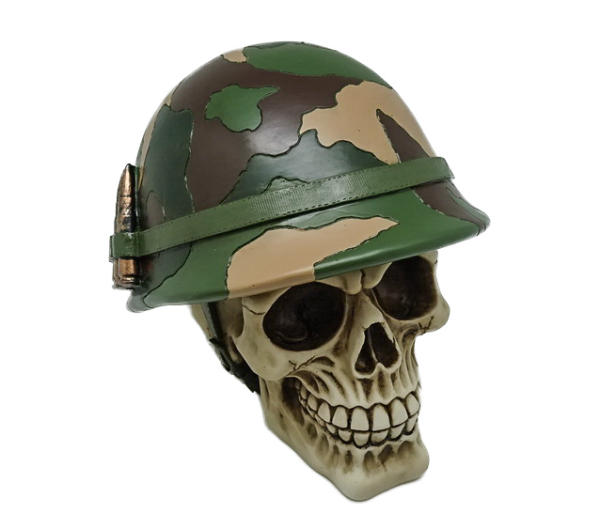 teschio elmetto mimetico