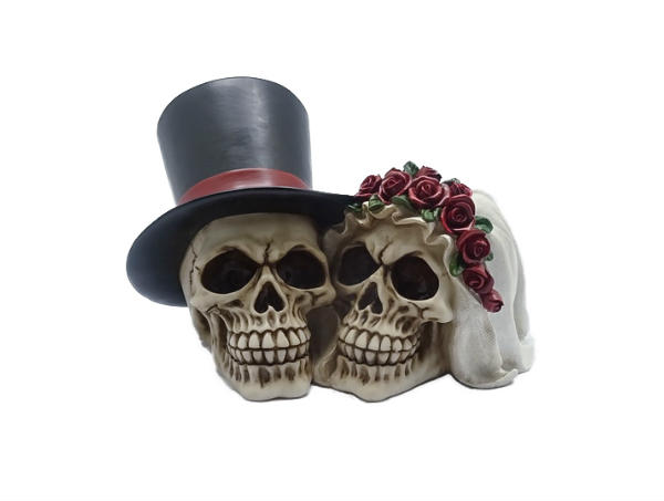 teschi coppia di sposi