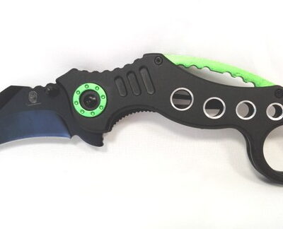 coltello karambit nero verde