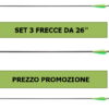 frecce blackbird da 26'' in fibbra 3 pezzi