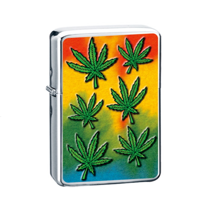 imitazione - zippo  cromato lucido + pvc stiker maria
