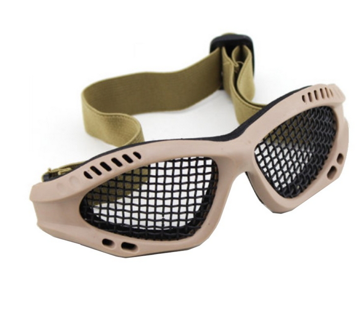 occhiali soft air con rete metallica tan