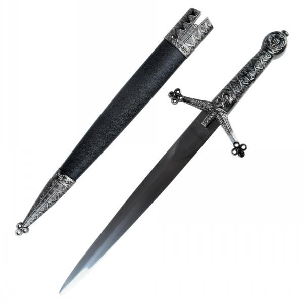 pugnale medievale dettagli argentati pugnale medievale dettagli argentati