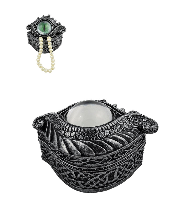 scatola con occhio di drago nero cm 6x5