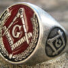 anello massoneria smaltato