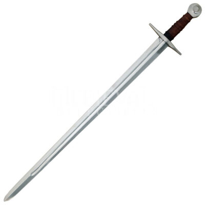 spada medievale acciaio pesante con fodero