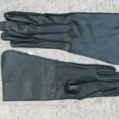 guanti in pelle nera "german"