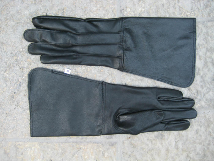 guanti in pelle nera "german"