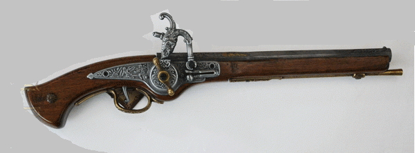 pistola xv secolo meccanismo a ruota