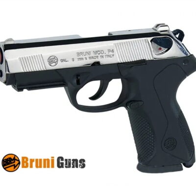 pistola replica berretta p4 9mm a salve nichel