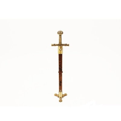 tagliacarta spada medievale con espositore