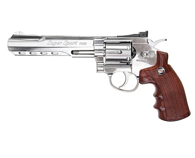 revolver a co2 canna da 6" argento