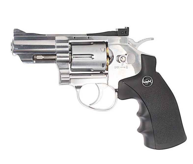 revolver 708 a co2 in full metal colore silver