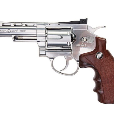 revolver a co2 canna da 4" argento
