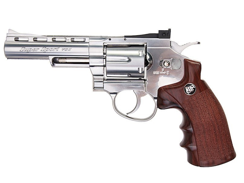 revolver a co2 canna da 4" argento