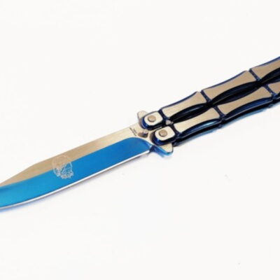 coltello butterfly blue bone
