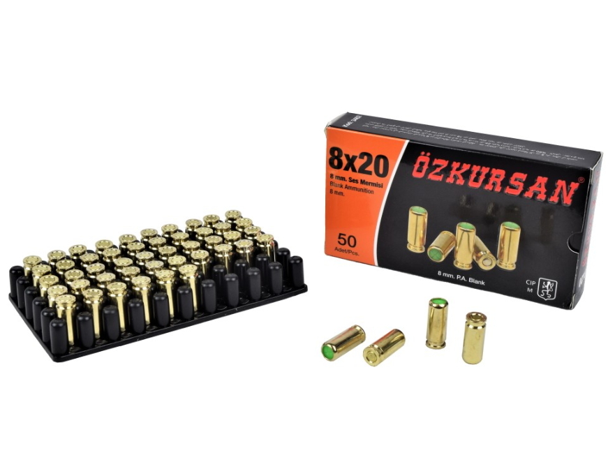 cartucce a salve calibro 8mm 50 pezzi