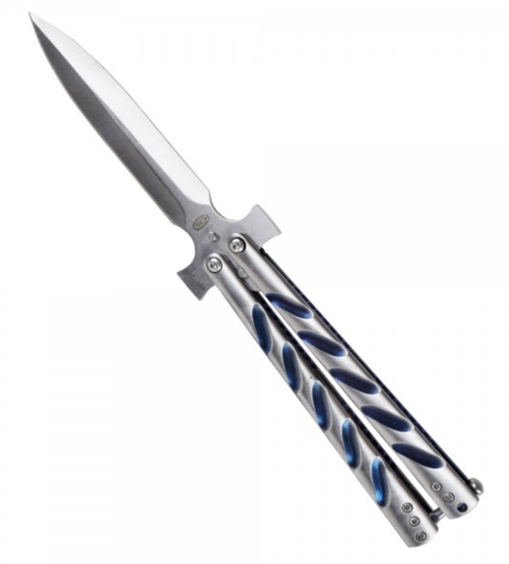 coltello butterfly blue stipes sck