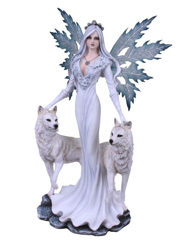 fata aura con lupi bianchi