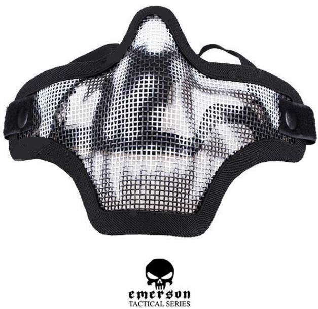 soft air maschera con griglia metallica