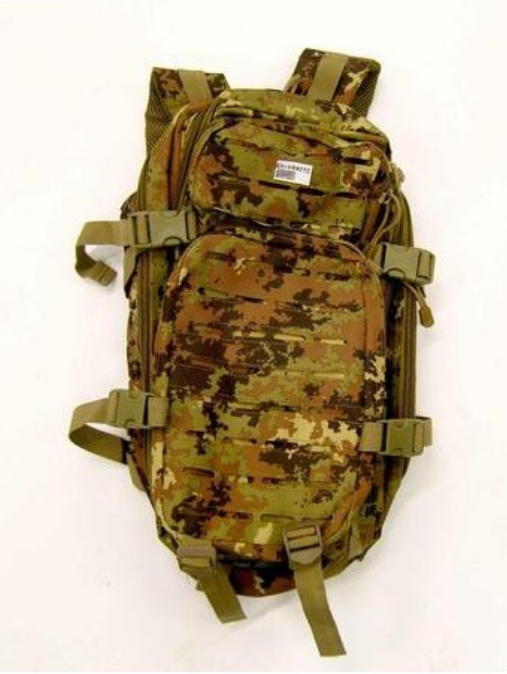 zaino sistema molle taglio laser vegetato