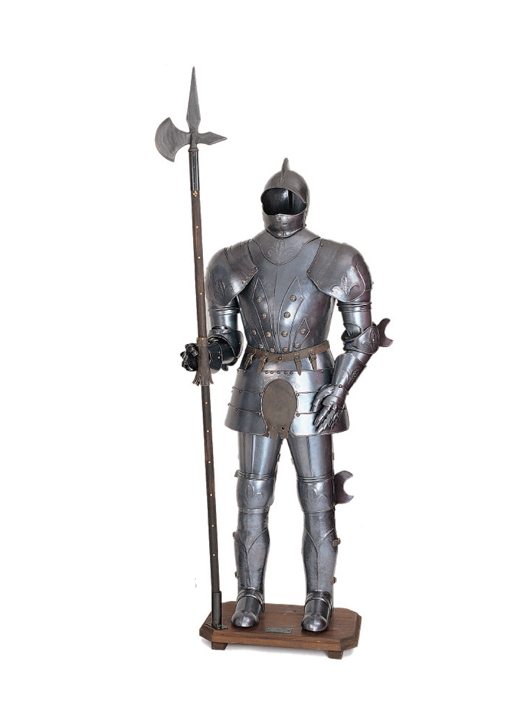 armatura da esposizione con alabarda