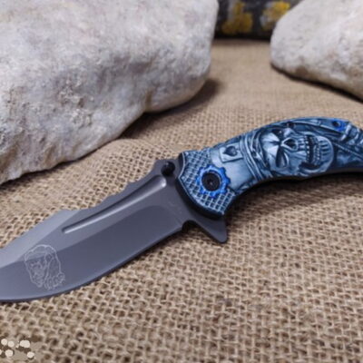 coltello blue skull