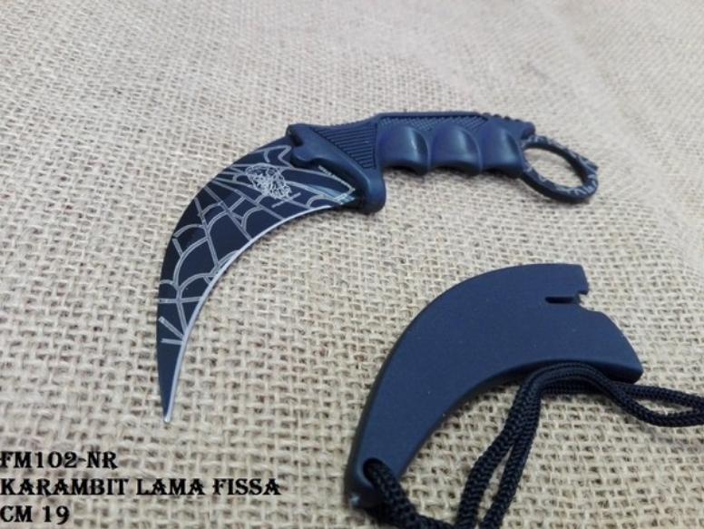 coltello karambit lama fissa spider black