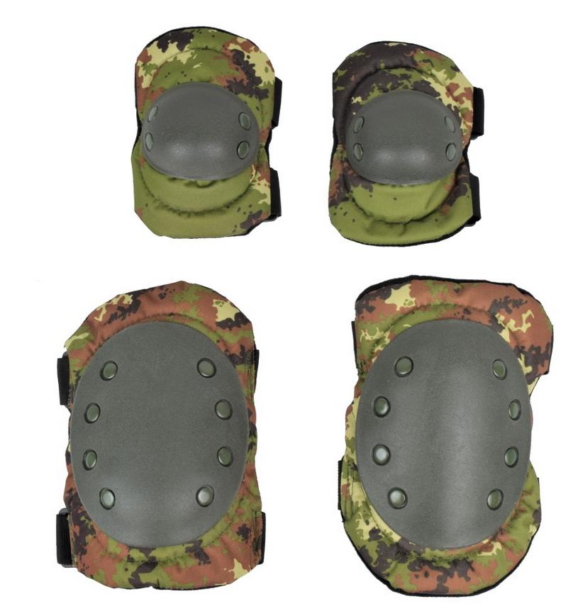 set ginocchiere + gomitiere 4 pezzi vegetato