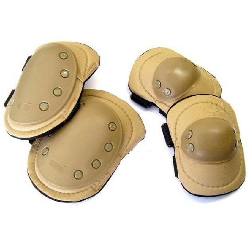 set ginocchiere + gomitiere 4 pezzi tan