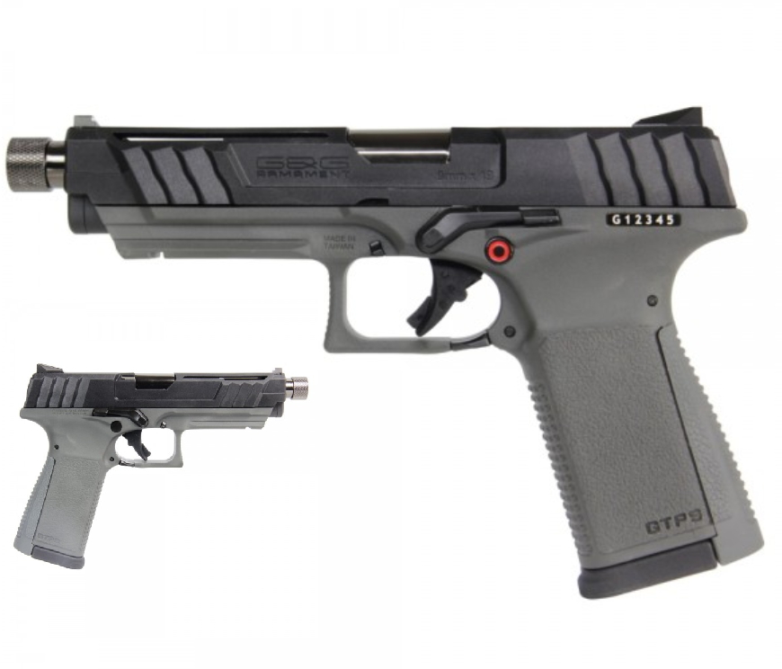 pistola a gas gtp9 nera/grigia
