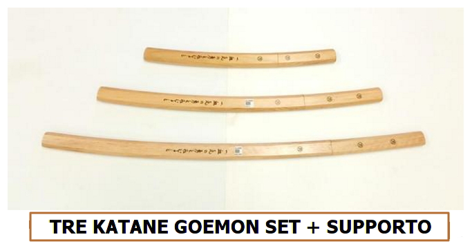 katana tris goemon in legno naturale