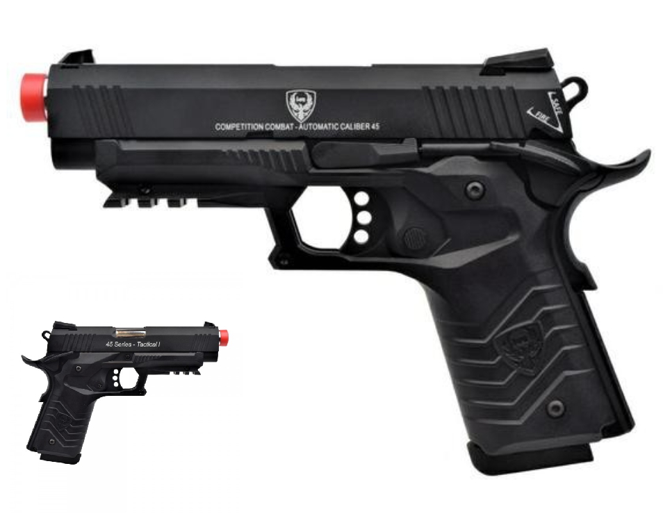 pistola a gas tactical 1911 scarellante bk