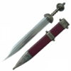 gladio romano fodero pelle rosso