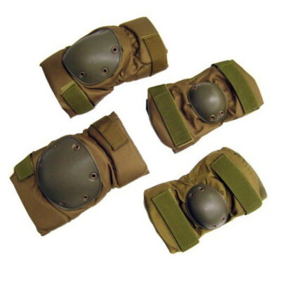 set tactical gomitiere + ginocchiere tan