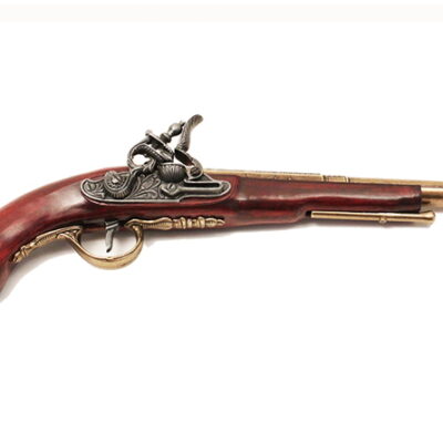 replica pistola antica canna lunga oro