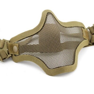 soft air maschera con rete metallica tan