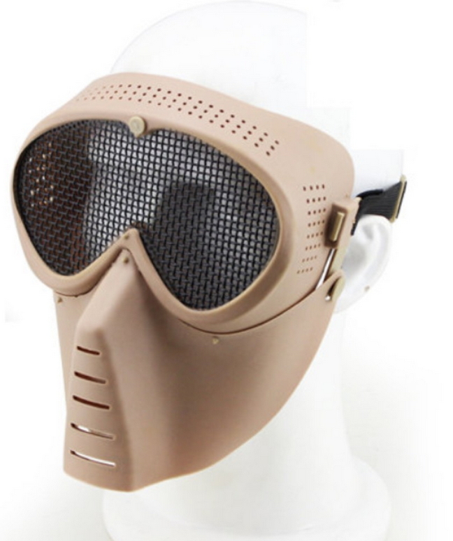 maschera con rete metallica tan kr014b