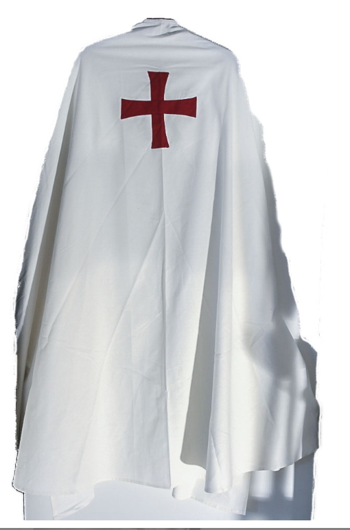 mantello bianco croce rossa semplice