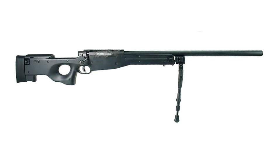 fucile sniper a molla l96 nero bipiede incluso