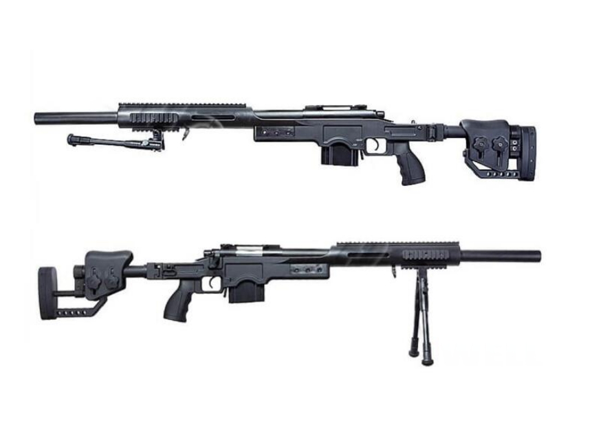 fucile sniper bolt action con bipiede nero fucile sniper bolt action con bipiede nero