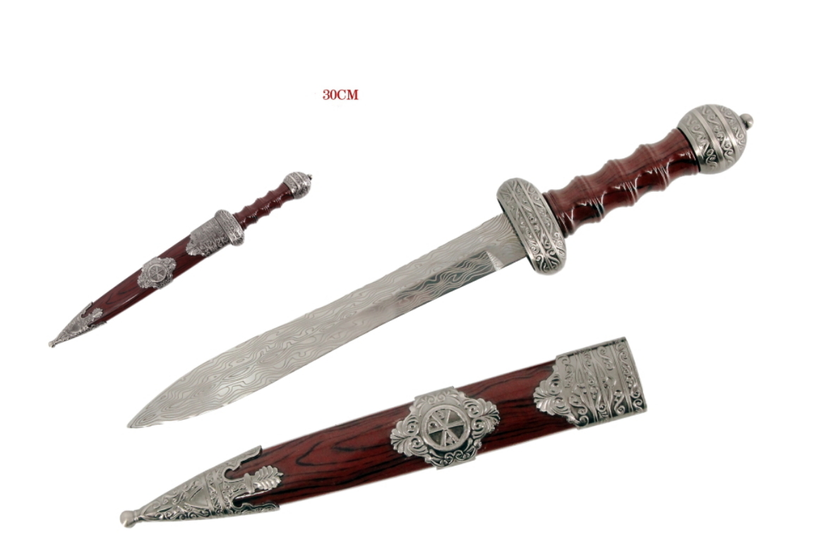 daga romana fodero marrone