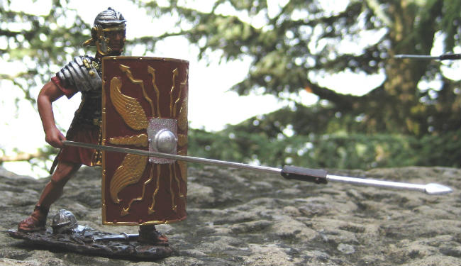 soldato romano piombo giavellotto