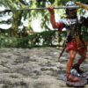 soldato romano in piombo scudo ovale