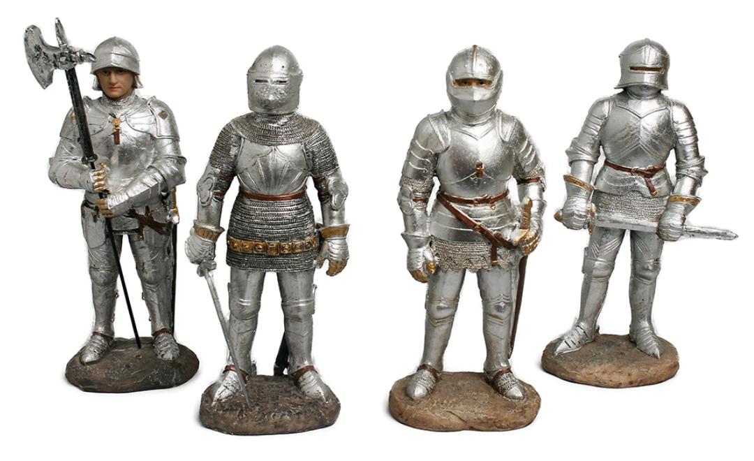 medievali resina set 4 assortiti altezza cm 20